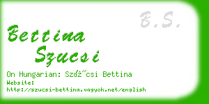 bettina szucsi business card